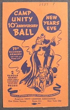 Cat.No: 335697 Camp Unity 10th Anniversary Ball. New Year's Eve [announcement card