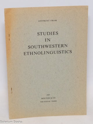 Cat.No: 335962 The Language of Pain in Navaho Culture - [offprint of] Studies in...
