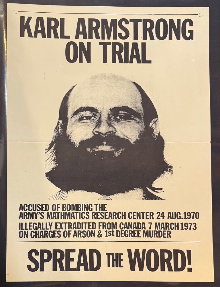 Cat.No: 335978 Karl Armstrong on Trial [poster]