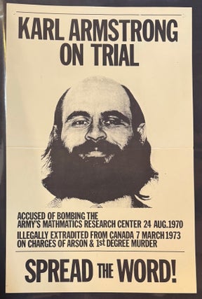 Cat.No: 335978 Karl Armstrong on Trial [poster