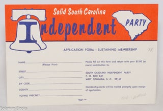 Cat.No: 336096 Solid South Carolina. Independent Party