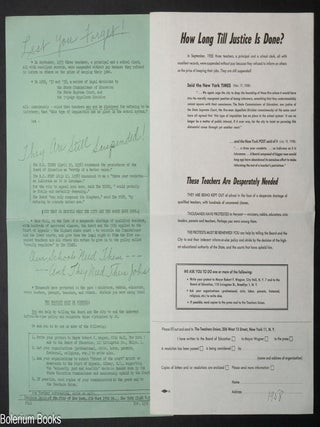 Cat.No: 336163 How long till justice is done? / Lest your target [two handbills