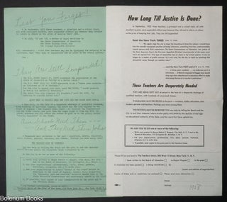 Cat.No: 336163 How long till justice is done? / Lest your target [two handbills