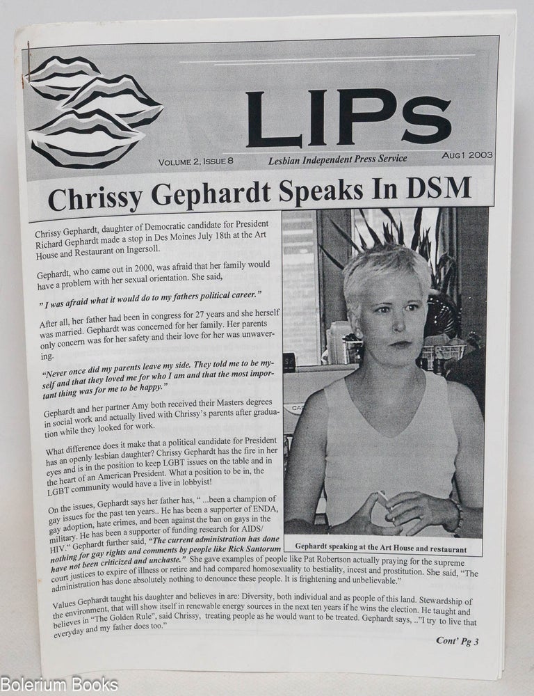 Cat.No: 336315 LIPs: Lesbian Independent Press service [two issues of the newsletter