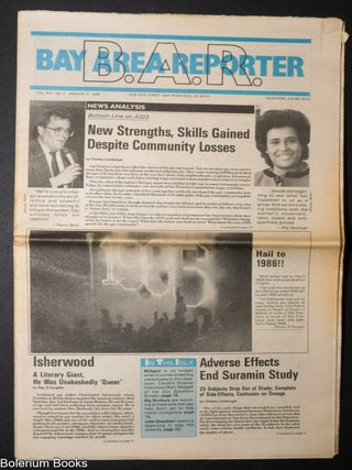 Cat.No: 336318 B.A.R.: Bay Area Reporter; vol. 16, #2, Jan., 9 1986: Bottom Line on AIDS....