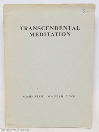 Cat.No: 336377 Transcendental Meditation, a talk given by at the Y.M.C.A. Theatre,...