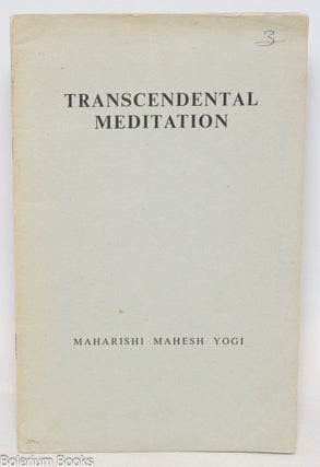 Cat.No: 336377 Transcendental Meditation, a talk given by at the Y.M.C.A. Theatre,...