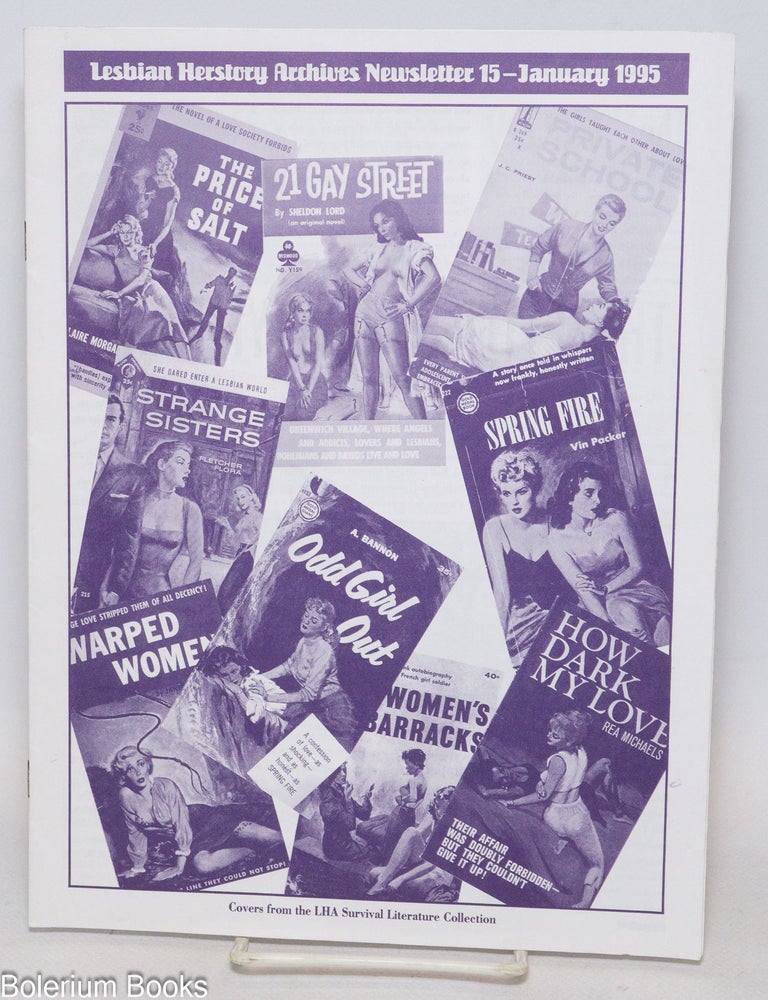 Cat.No: 336483 Lesbian Herstory Archives: newsletter #15, January, 1995; Covers from the