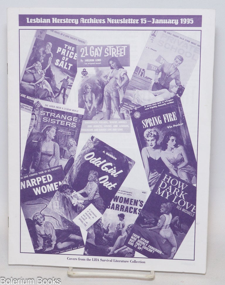 Cat.No: 336483 Lesbian Herstory Archives: newsletter #15, January, 1995; Covers from the