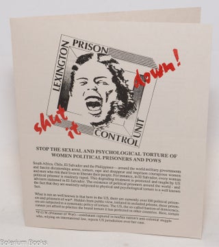 Cat.No: 336522 Lexington Prison Control Unit: Shut it down! Stop the Sexual and...