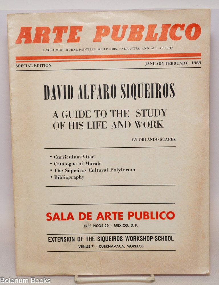 Cat.No: 336538 Arte p&uacute;blico: a forum of mural painters, sculptors, engravers, and all artists. Special edition (January-February 1969)