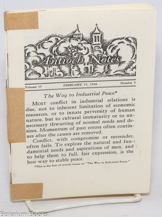 Cat.No: 336831 Antioch Notes [five issues held together with paper tape