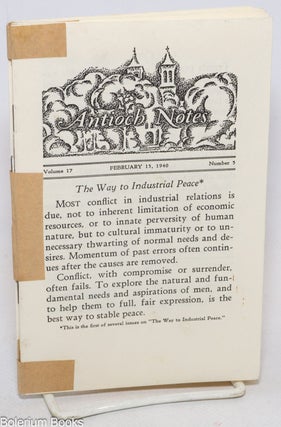 Cat.No: 336831 Antioch Notes [five issues held together with paper tape