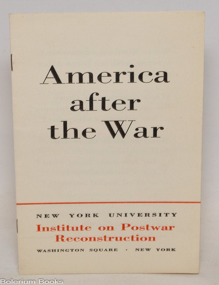 Cat.No: 336833 America after the War