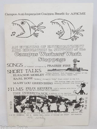 Cat.No: 336940 Campus anti-imperialist coalition benefit for AFSCME [handbill