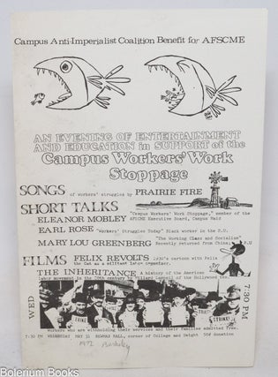 Cat.No: 336940 Campus anti-imperialist coalition benefit for AFSCME [handbill
