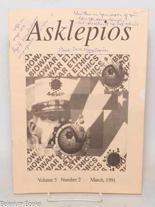 Cat.No: 337398 Asklepios: the journal of the AIDS Service Center; vol. 5, #2, March, 1991