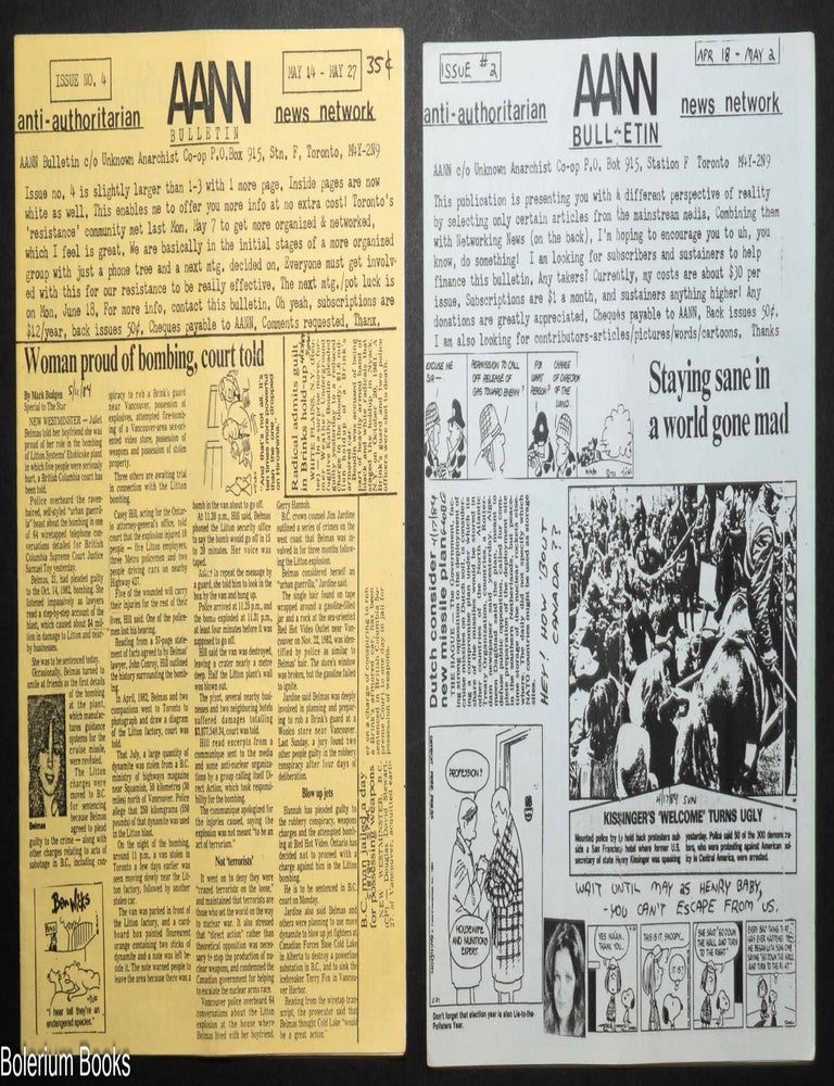Cat.No: 337738 AANN Bulletin [two issues nos. 2 and 4]