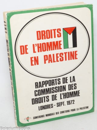 Cat.No: 337939 Droits de l'Homme en Palestine. Rapports de la Commission des droits...