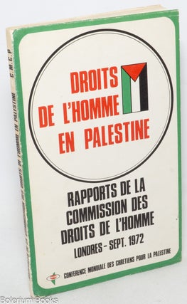 Cat.No: 337939 Droits de l'Homme en Palestine. Rapports de la Commission des droits...