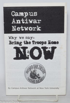 Cat.No: 338006 Why we say: Bring the Troops Home Now