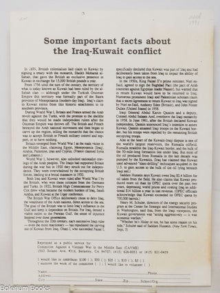 Cat.No: 338239 Some important facts about the Iraq-Kuwait conflict [handbill