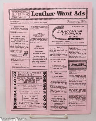 Cat.No: 338427 LINKS Leather / Fetish Calendar and Want Ads, January 1994