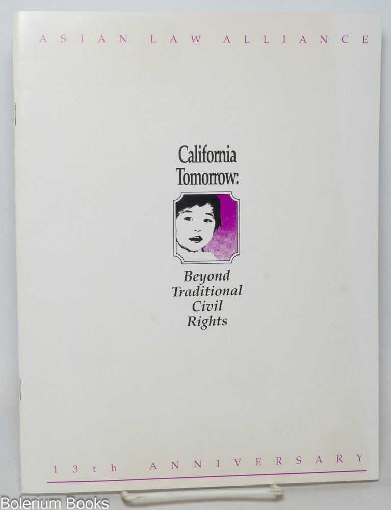 Cat.No: 338430 California Tomorrow: Beyond Traditional Civil Rights; Asian Law Alliance 13th