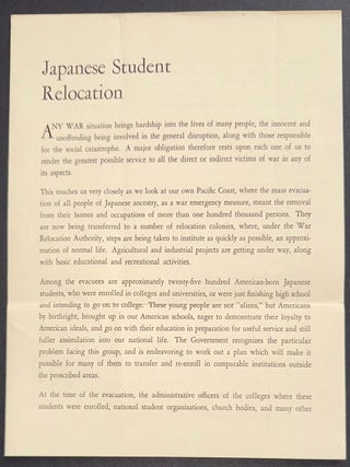 Japanese student relocation