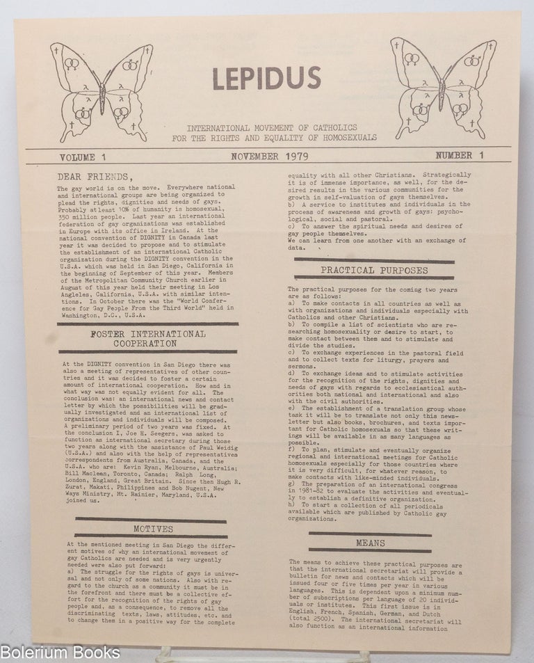 Cat.No: 338945 Lepidus: vol. 1, #1, Nov. 1979