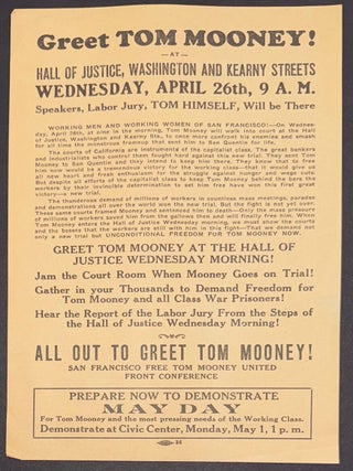 Cat.No: 339084 Greet Tom Mooney! At Hall of Justice, Washington and Kearny Streets ...