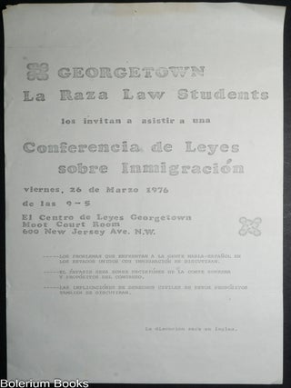 Cat.No: 339365 Georgetown La Raza Law Students los invitan a asistir a una conferencia de...