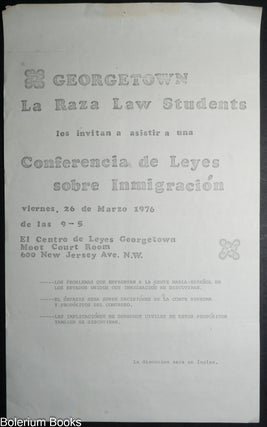 Cat.No: 339365 Georgetown La Raza Law Students los invitan a asistir a una conferencia de...