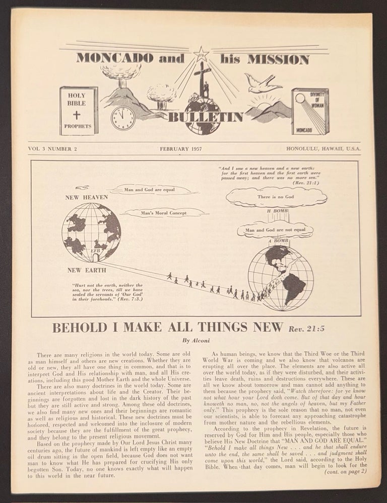 Cat.No: 339444 Moncado and his Mission Bulletin. Vol. 3 no. 2 (February 1957). Hilario Camino Moncado.