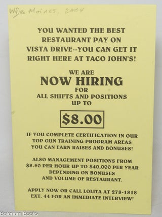 Cat.No: 339455 You wanted the best restaurant pay on Vista Drive - you can get it right...