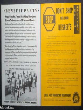 Cat.No: 339456 [Two handbills on Neisner's and Discount Books workers on strike