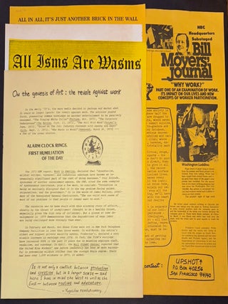 Cat.No: 339558 [Five different handbills and posters published by Upshot]. John Zerzan,...