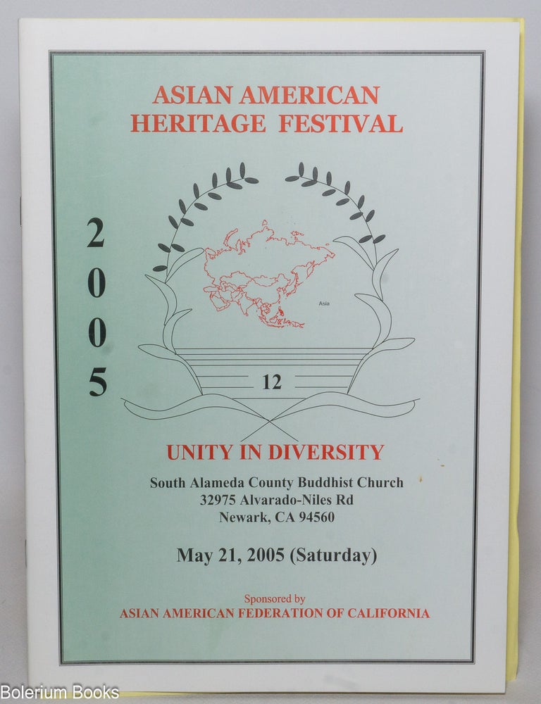 Cat.No: 339563 Asian American Heritage Festival: Unity in Diversity