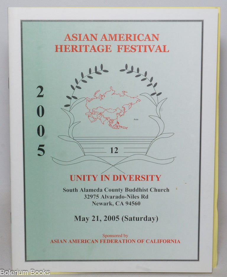 Cat.No: 339563 Asian American Heritage Festival: Unity in Diversity