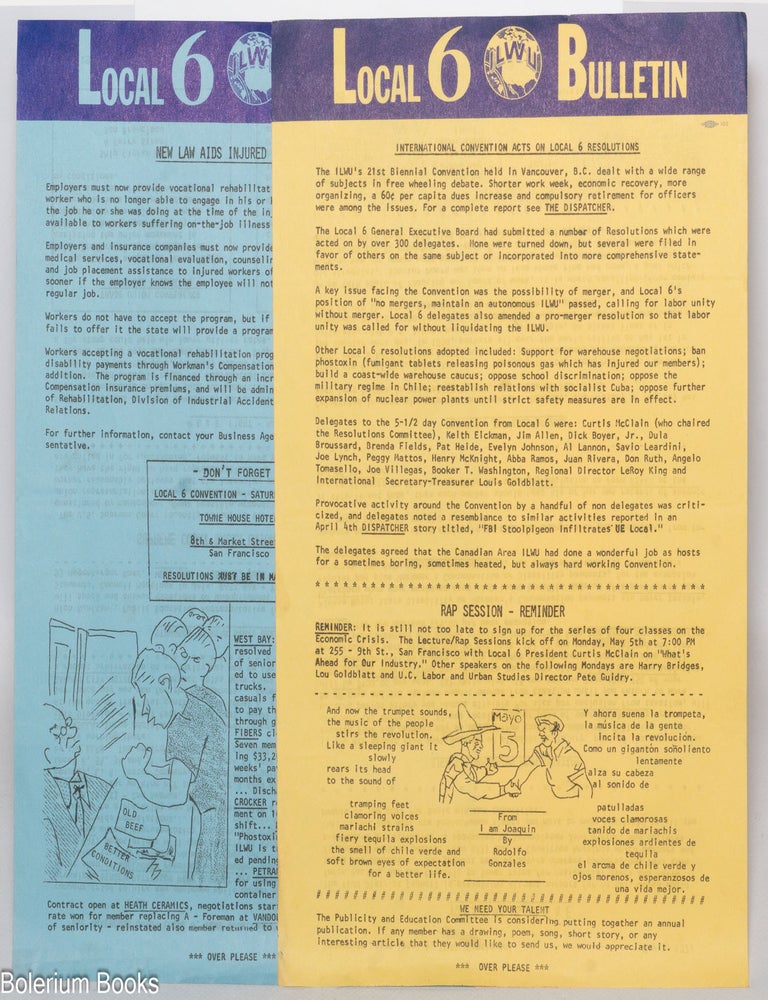 Cat.No: 339636 Local 6 Bulletin [two issues]