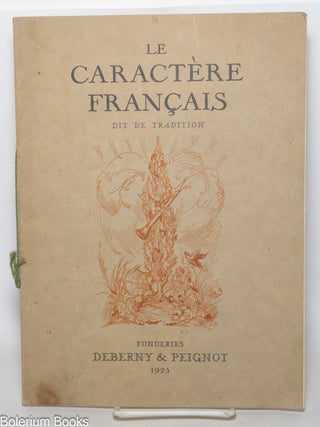 Cat.No: 339800 Le Caract&egrave;re Fran&ccedil;ais Dit de Tradition