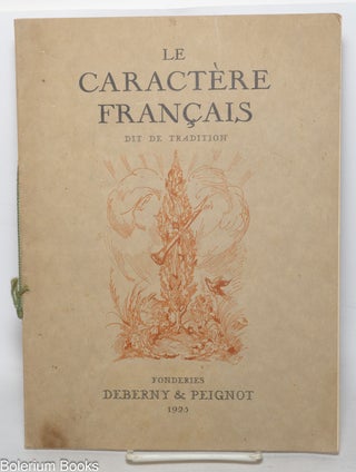 Cat.No: 339800 Le Caractère Français Dit de Tradition
