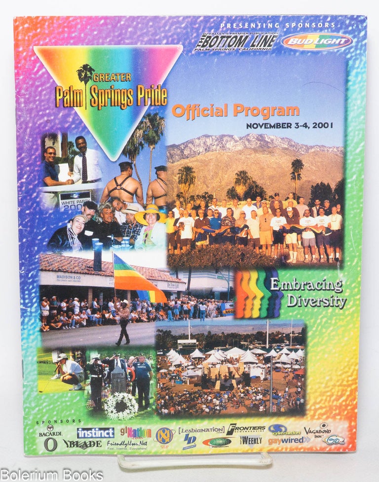 Cat.No: 340432 Greater Palm Springs Pride 2001: Embracing diversity; Nov. 3-4, 2001
