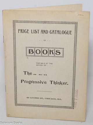 Cat.No: 340503 Price List and Catalogue of Books For Sale at the Office of The...
