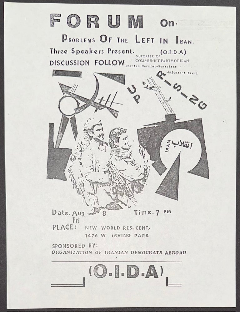 Cat.No: 340697 Forum on Problems of the Left in Iran [handbill]