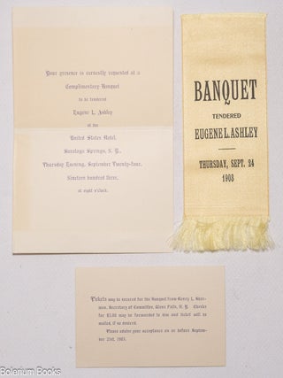 Complimentary Banquet Tendered to Eugene L. Ashley, President, Hudson River Water Power Co. by His Friends.
