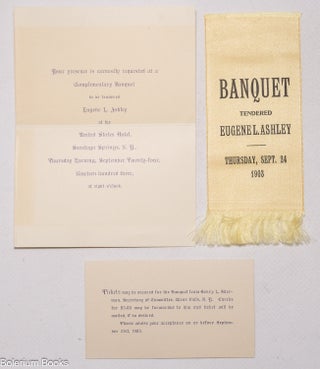 Complimentary Banquet Tendered to Eugene L. Ashley, President, Hudson River Water Power Co. by His Friends.