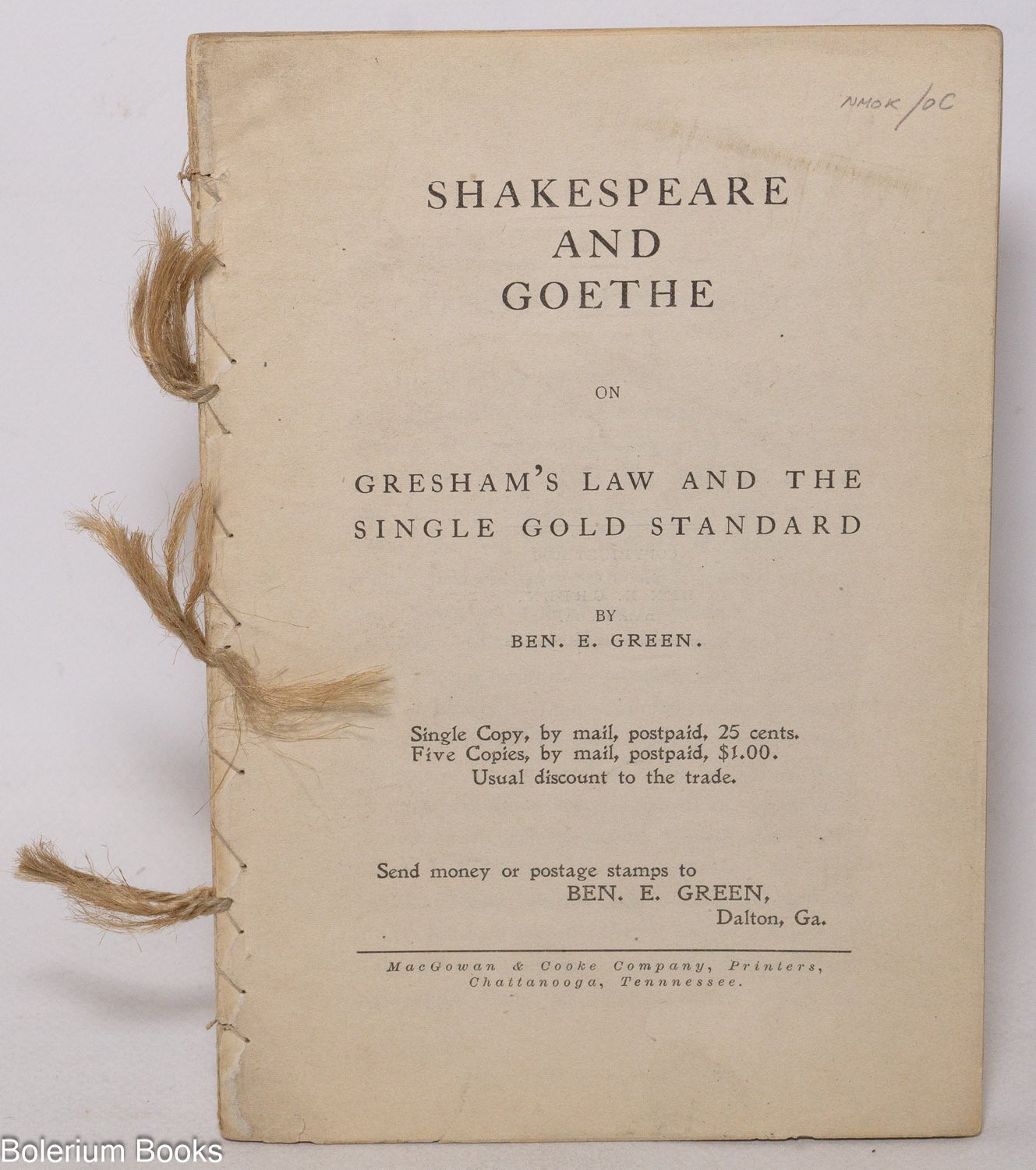 Goethe Shakespeare Shakespeare and Goethe on Gresham’s Law and the Single Gold Standard ...