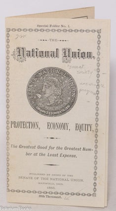 Cat.No: 340804 The National Union. Protection, Economy, Equity