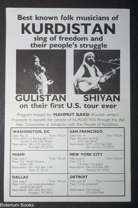 Cat.No: 340858 Best known folk musicians of Kurdistan sing of freedom and their...